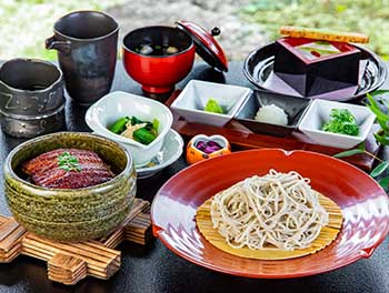 鰻まぶし飯と貴賓館蕎麦膳