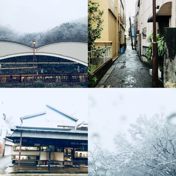 宿を目指して大雪の箱根をゆく。