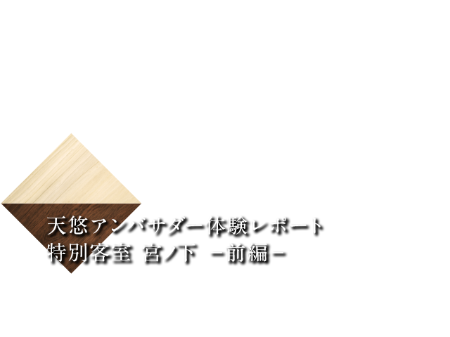 天悠アンバサダー体験レポート 特別客室 宮ノ下 −前編−