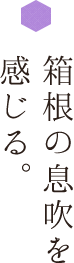 箱根の息吹を感じる。